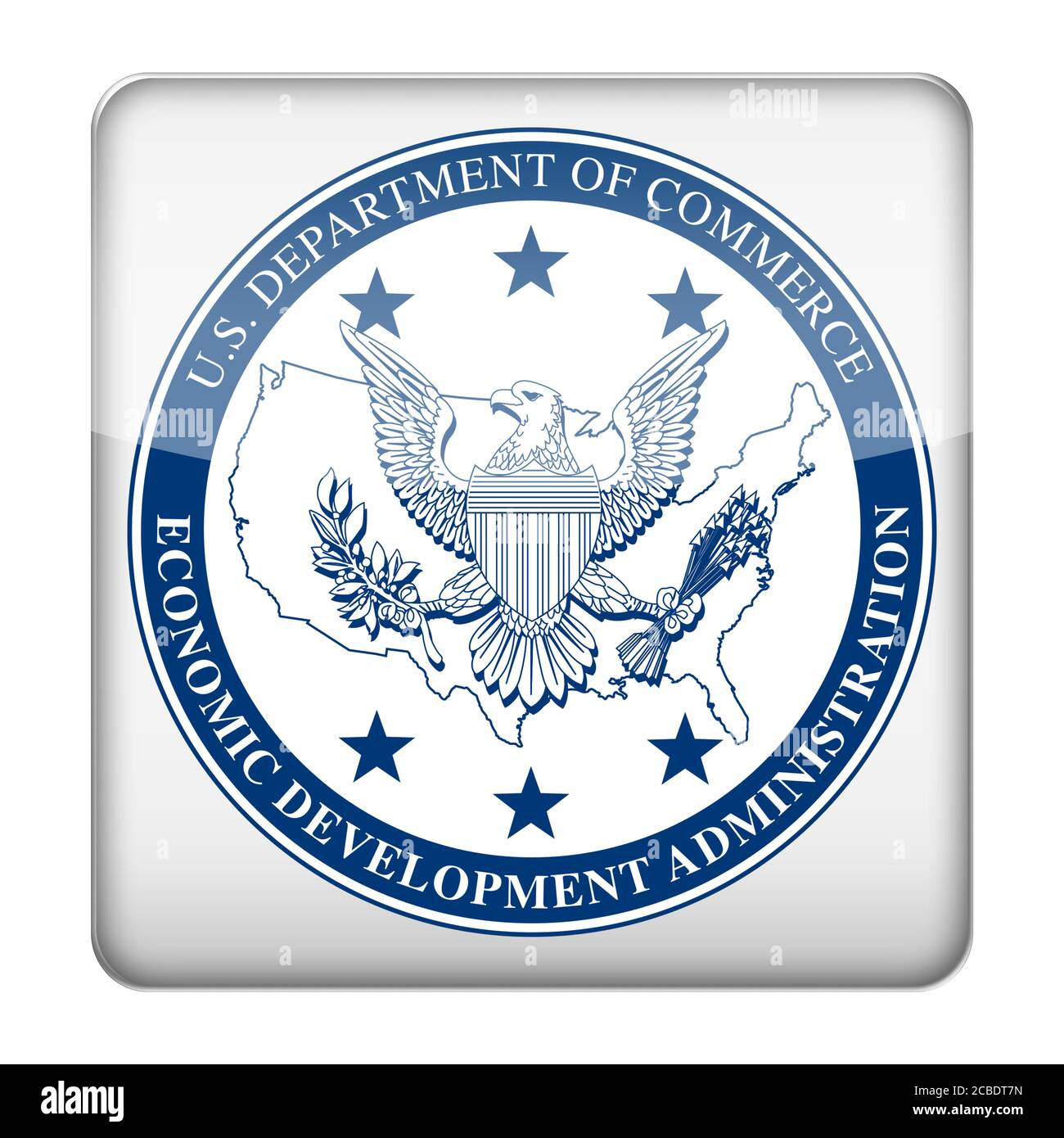 Wirtschaftliche Entwicklung Administration logo Stockfoto