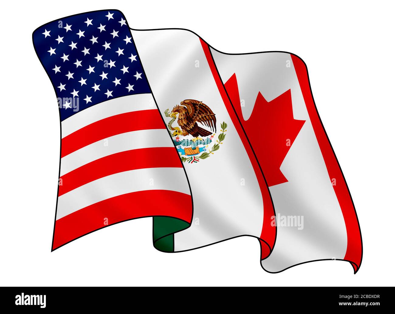 Nordamerikanisches Freihandelsabkommen NAFTA Stockfoto
