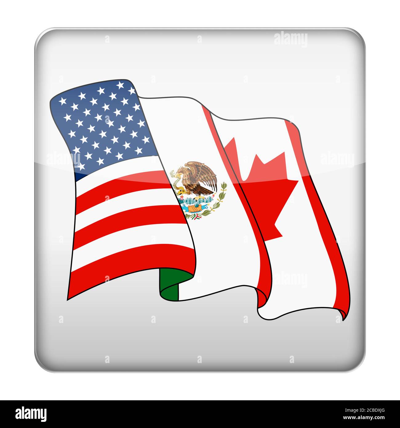 Nordamerikanisches Freihandelsabkommen NAFTA Stockfoto