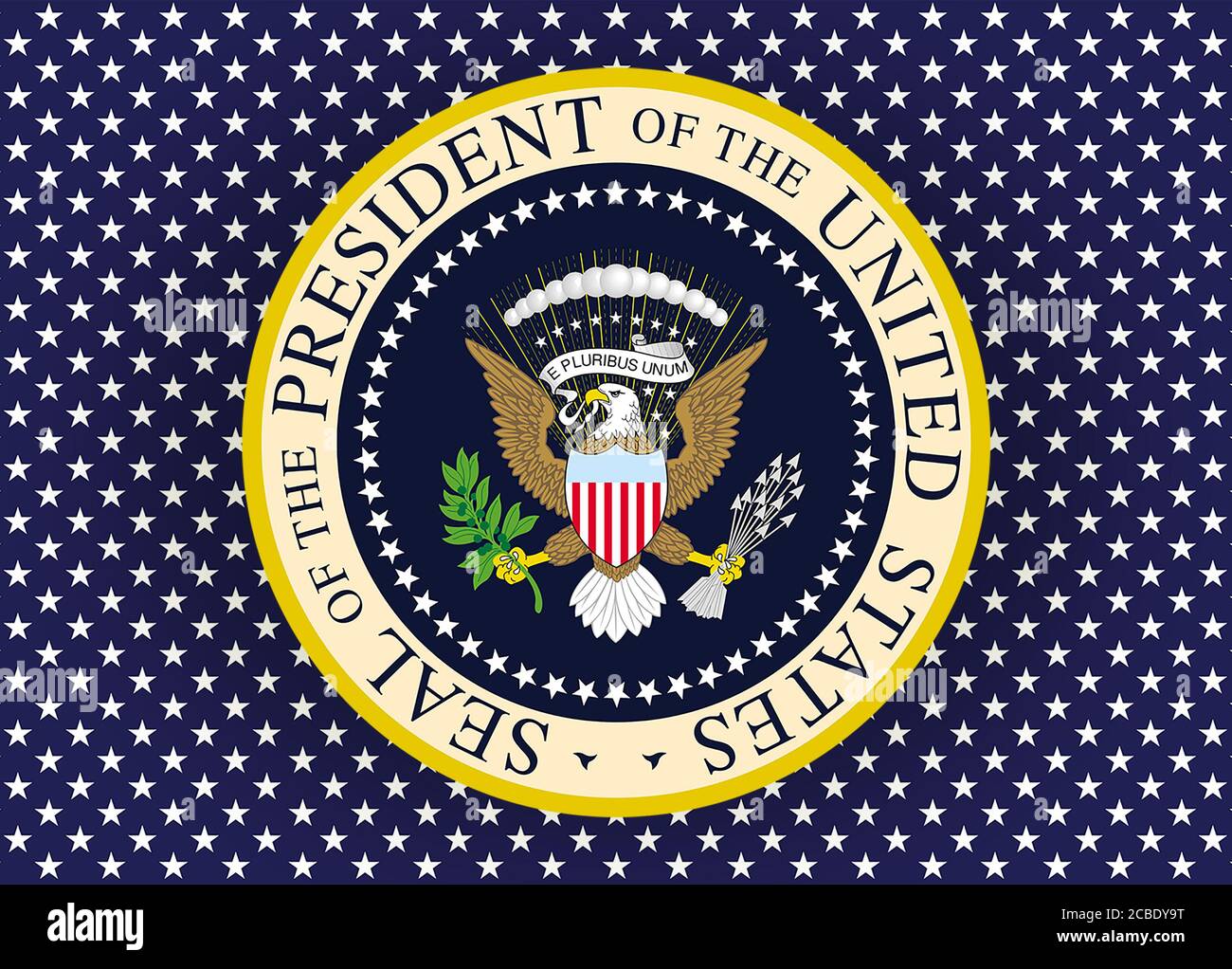 Präsident der Vereinigten Staaten logo Dichtung Stockfoto