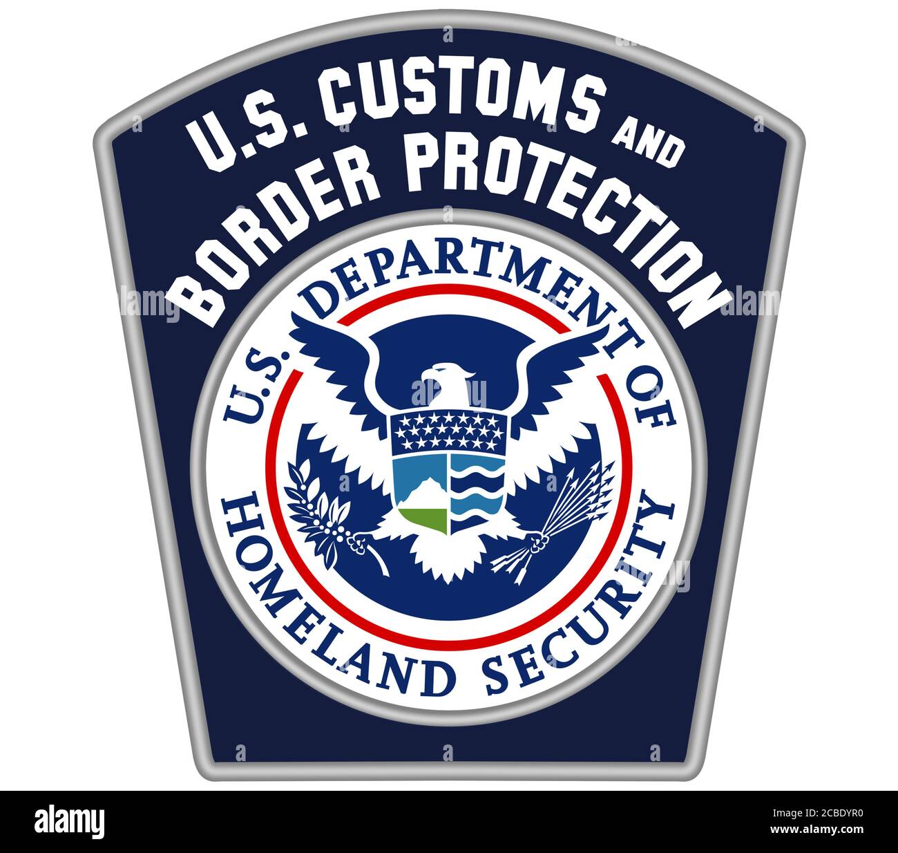 Us-Zoll- und Grenzschutzbehörde CBP Symbol logo Stockfoto