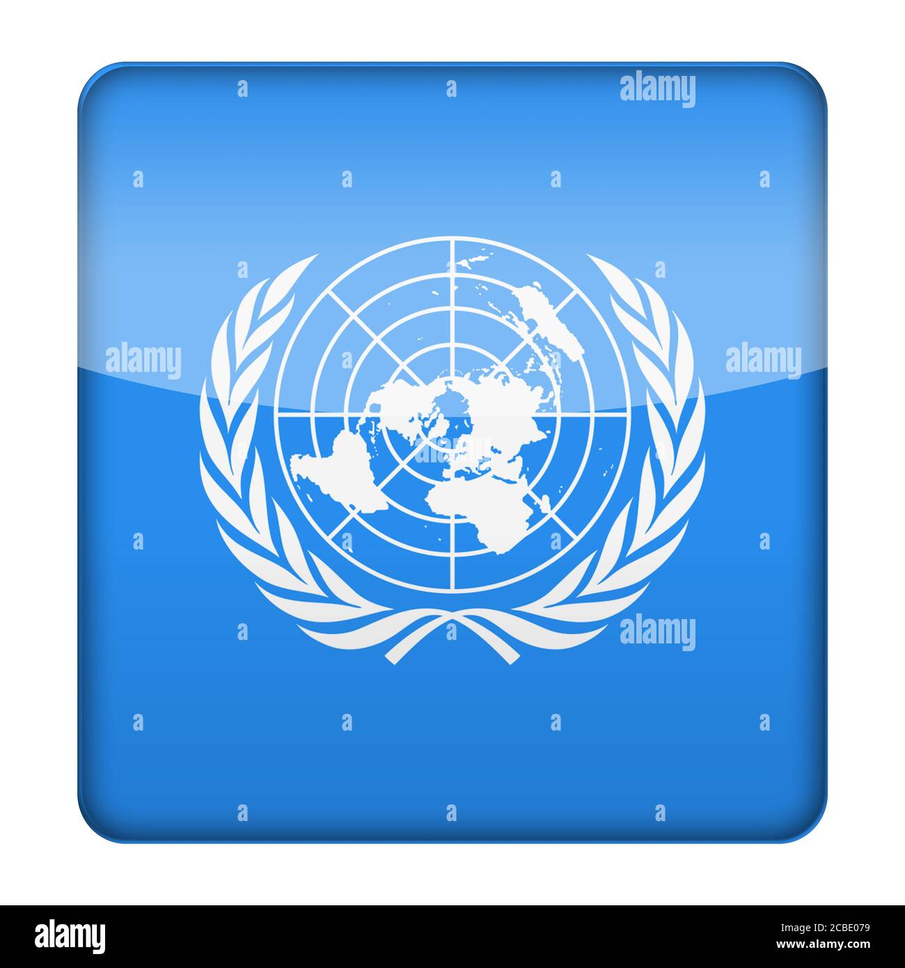 Vereinten Nationen UN-Logo Stockfoto