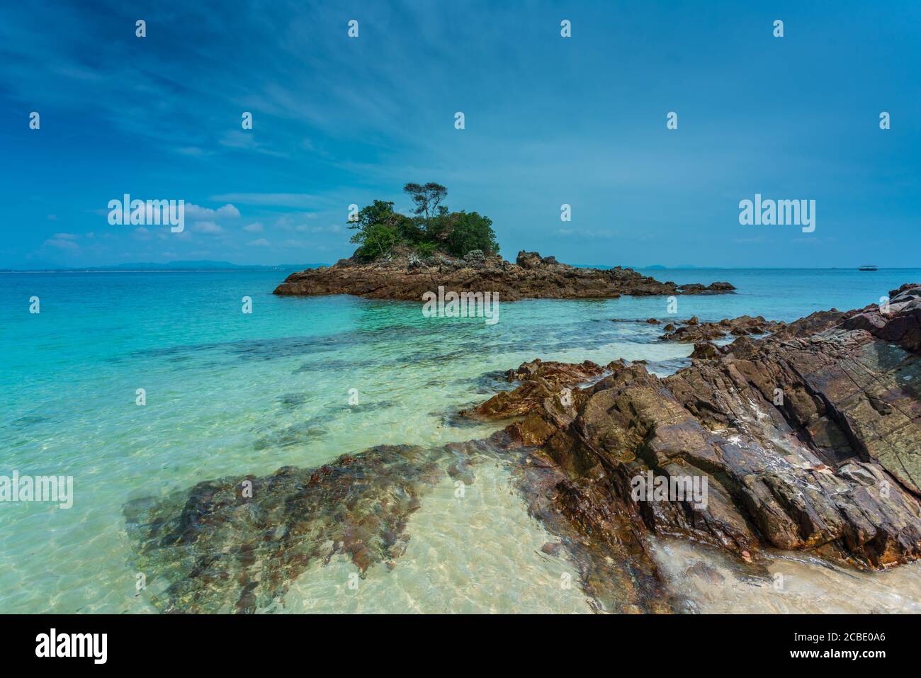 Die mystische Ansicht von Pulau Kapas (Insel Kapas) in Terengganu, Malaysia. Stockfoto