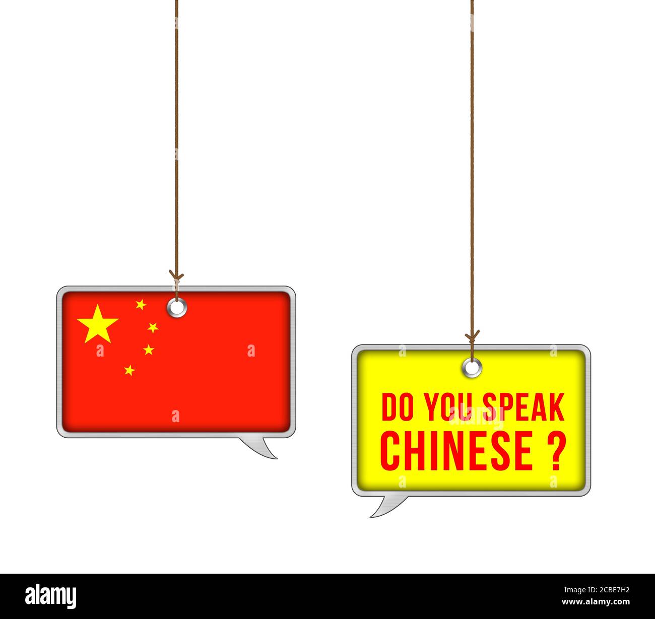 Chinesisch lernen - Illustrationskonzept Stockfoto