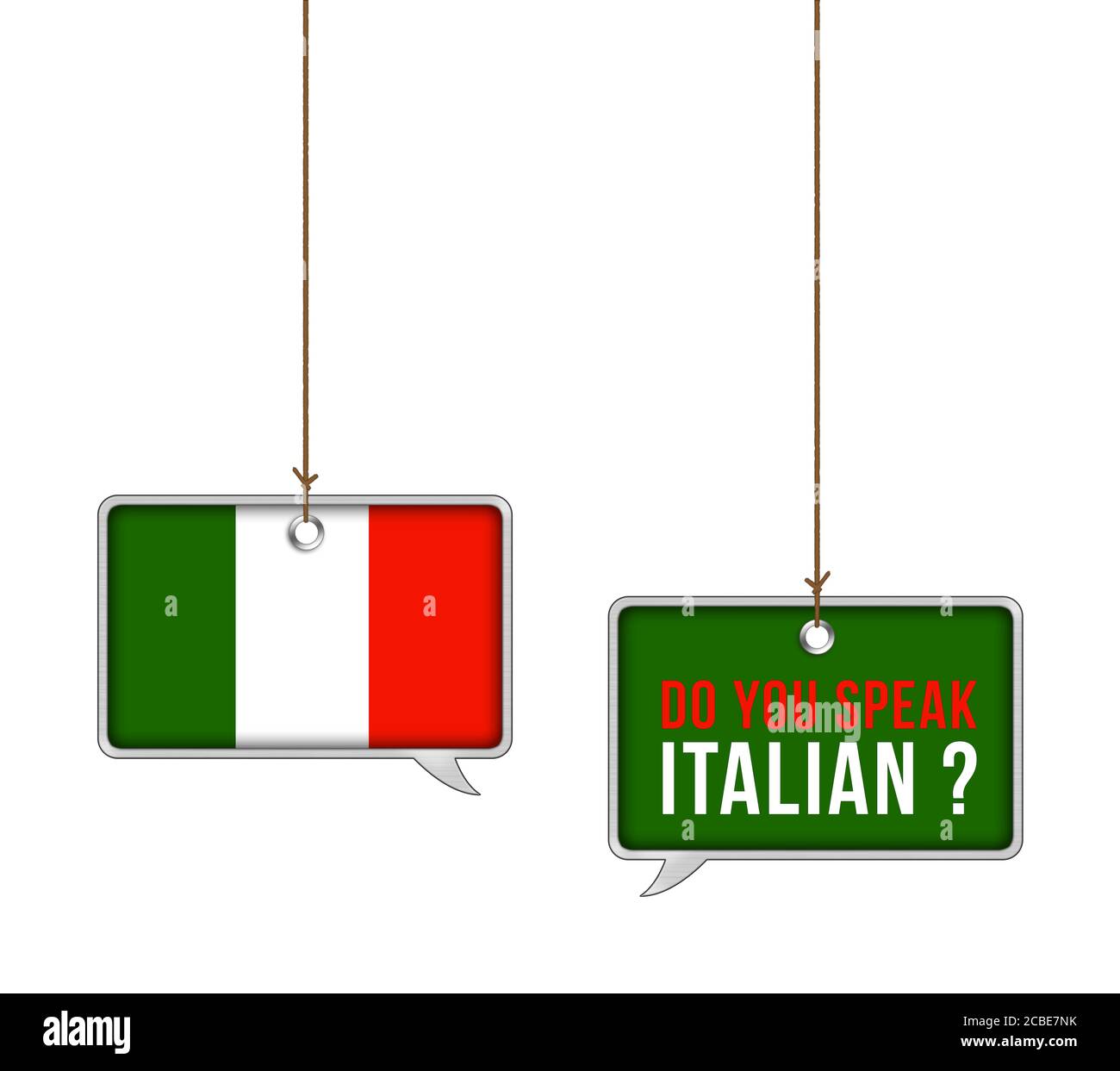 Lernen Sie Italienisch Stockfoto