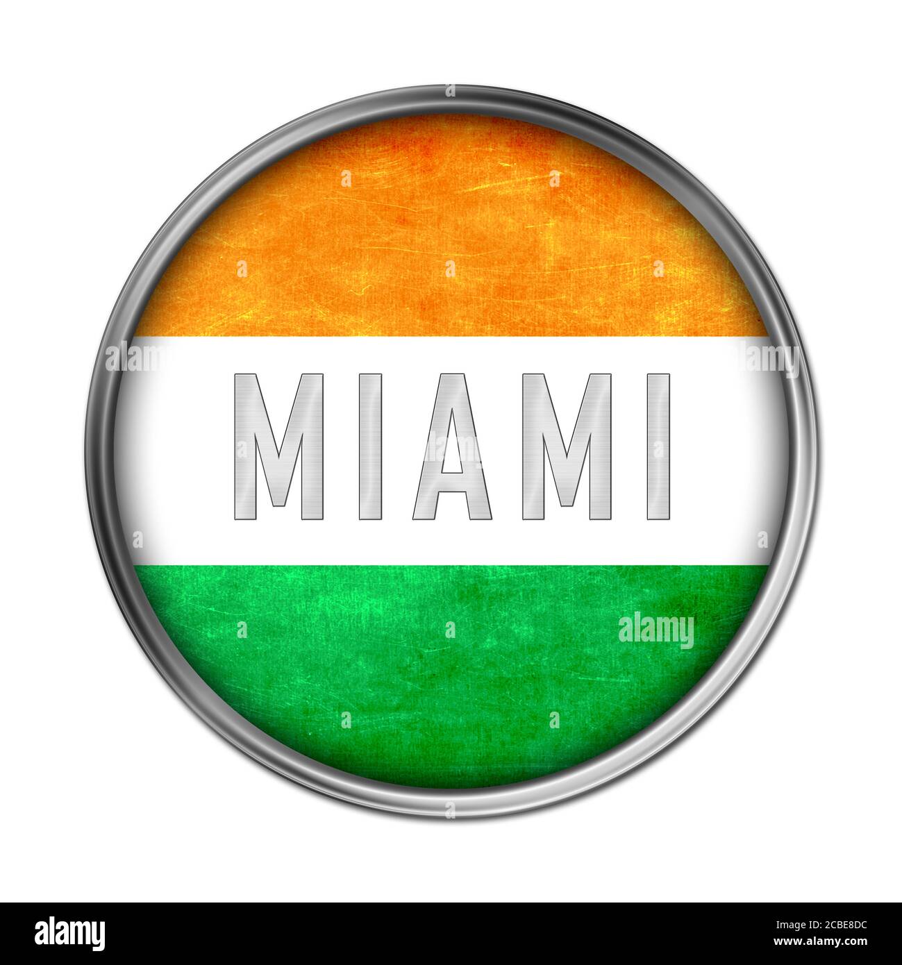 Miami-Flag-Taste Stockfoto