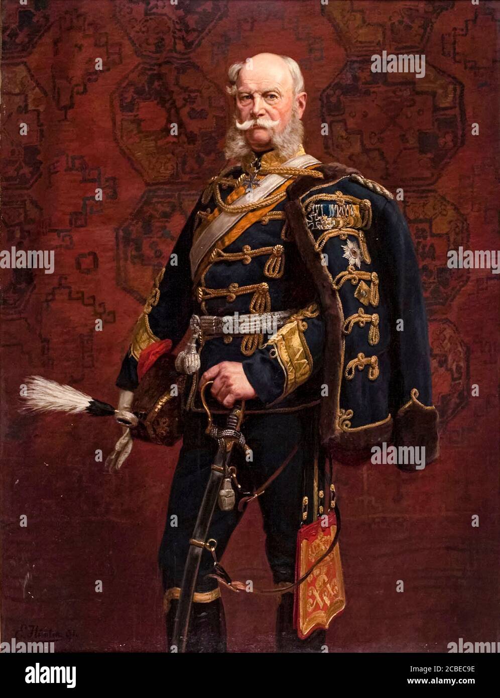 Wilhelm I. (1797-1888), König von Preußen, Deutscher Kaiser, Porträtmalerei von Emil Hünten, 1891 Stockfoto