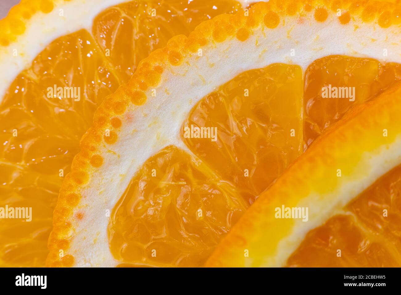 Frische Orangenscheiben Stockfoto