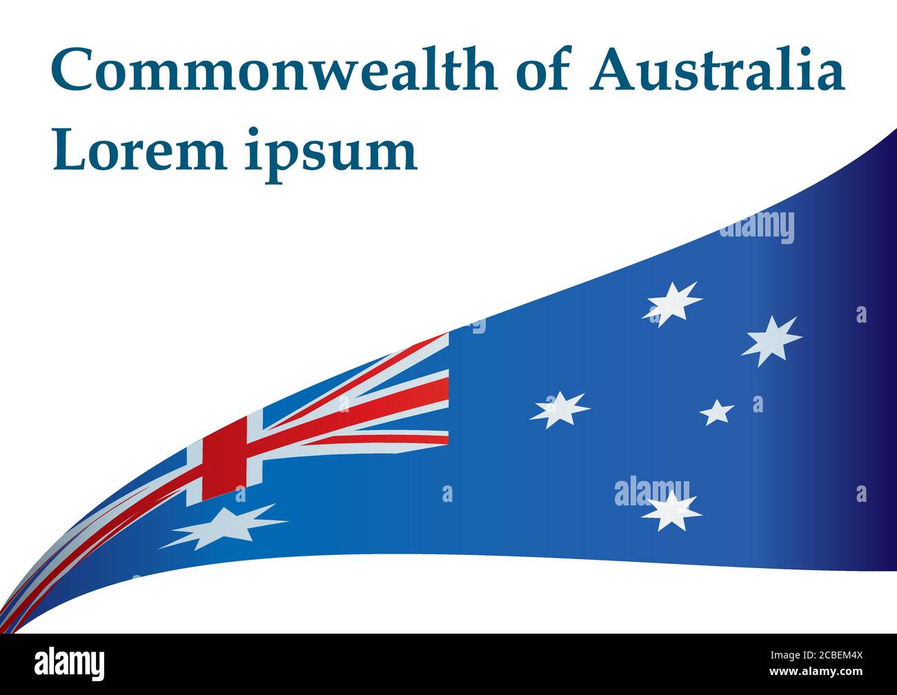 Flagge Australiens, Commonwealth of Australia. Vorlage für Award Design, ein offizielles Dokument mit der Flagge von Australien und andere Verwendungen. Stock Vektor