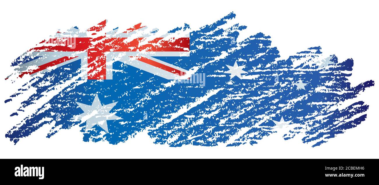 Flagge Australiens, Commonwealth of Australia. Vorlage für Award Design, ein offizielles Dokument mit der Flagge von Australien und andere Verwendungen. Stock Vektor