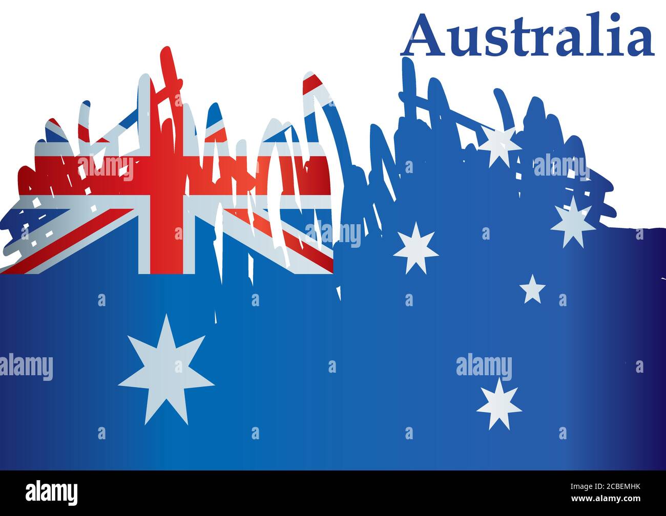 Flagge Australiens, Commonwealth of Australia. Vorlage für Award Design, ein offizielles Dokument mit der Flagge von Australien und andere Verwendungen. Stock Vektor