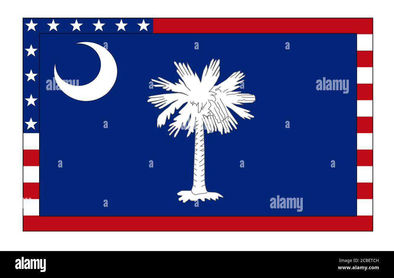 South Carolina Flagge Stockfoto