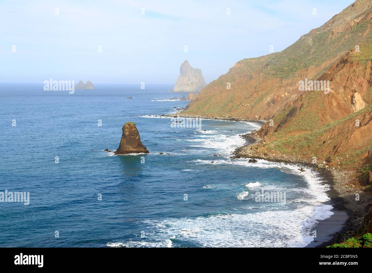 Küste von Benijo auf Teneriffa, Kanarische Inseln, Spanien. Stockfoto