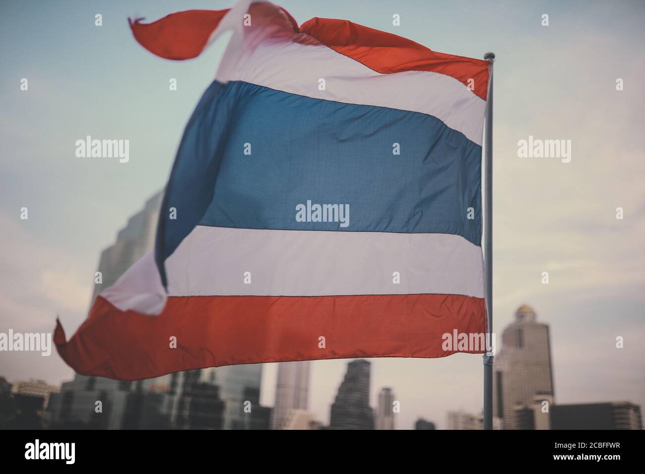 Thailand Flagge In Bangkok Stockfoto