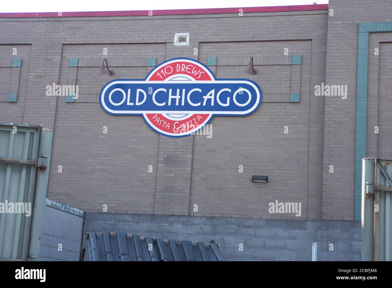 Schild für Old Chicago Restaurant Stockfoto