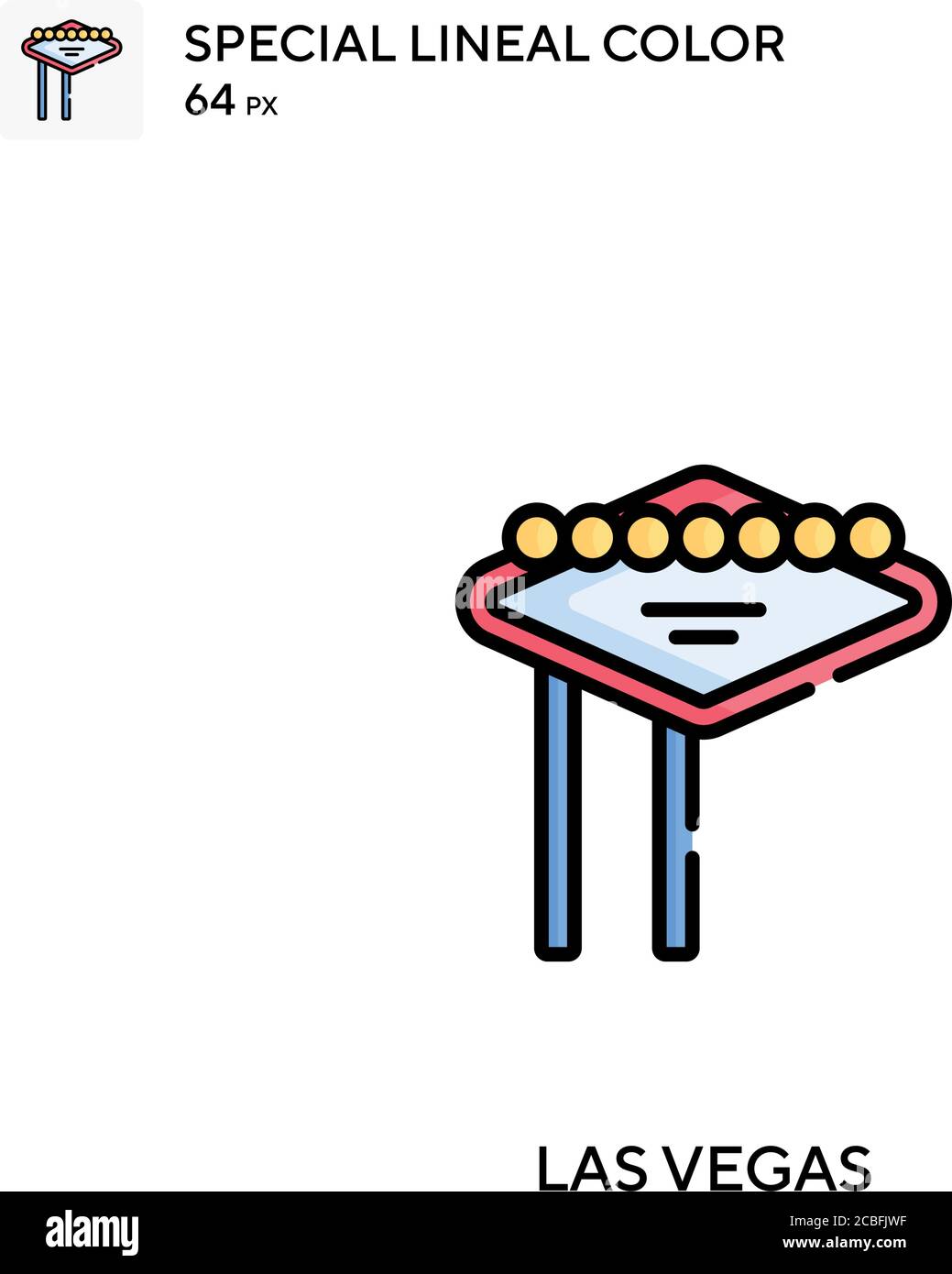 Las vegas einfaches Vektor-Symbol. Las vegas Symbole für Ihr Business-Projekt Stock Vektor