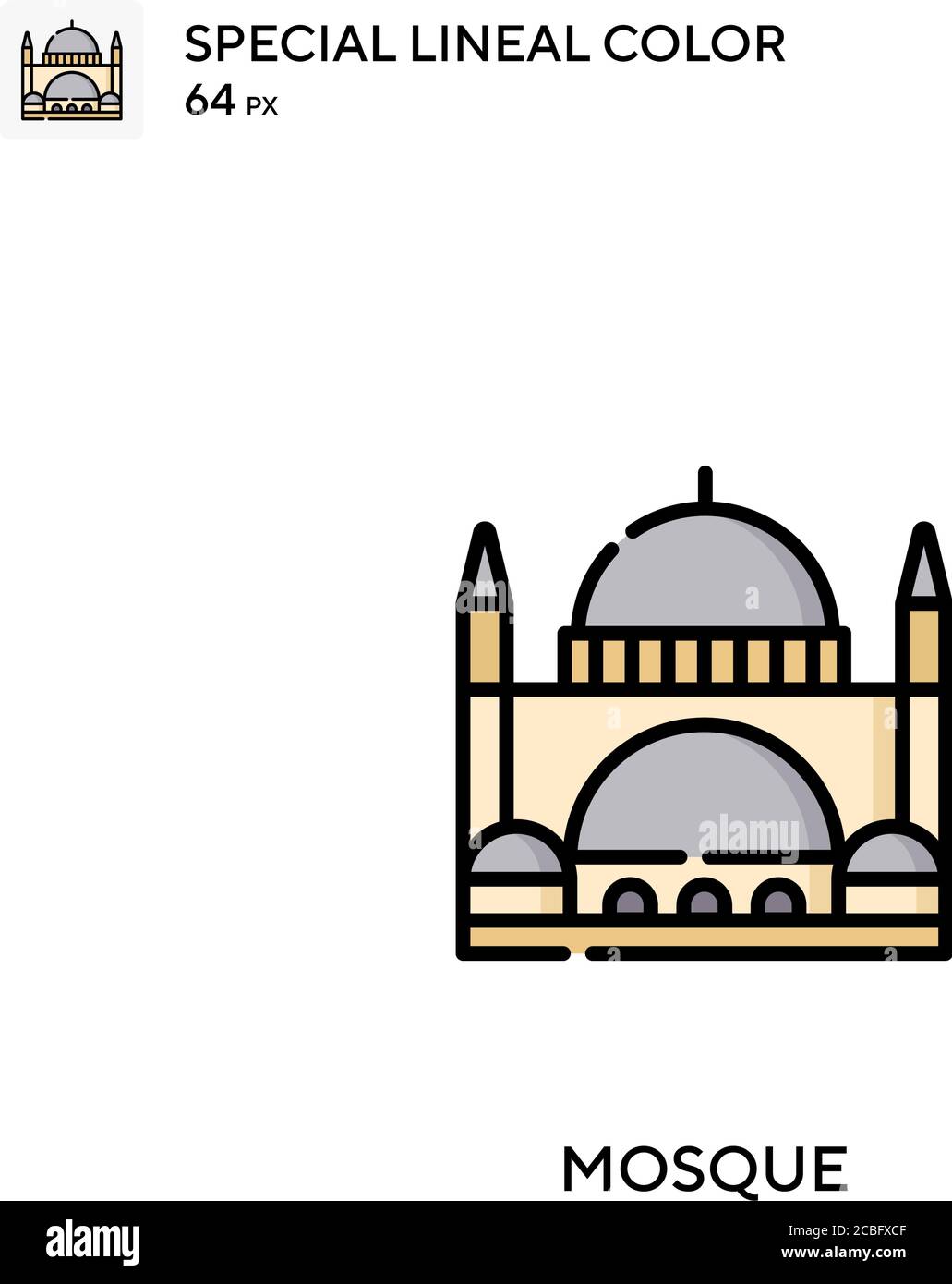 Moschee einfaches Vektor-Symbol. Moschee-Ikonen für Ihr Business-Projekt Stock Vektor