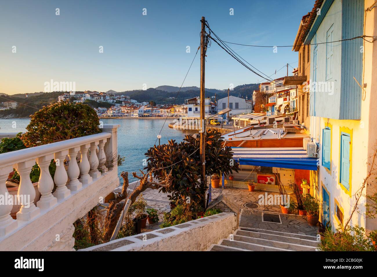 Dorf Kokkari auf der Insel Samos, Griechenland. Stockfoto