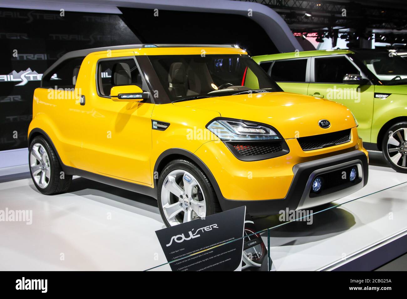 KIA stellt KIA Soul Ster auf der New York 2015 aus Internationale Autoshow Stockfoto