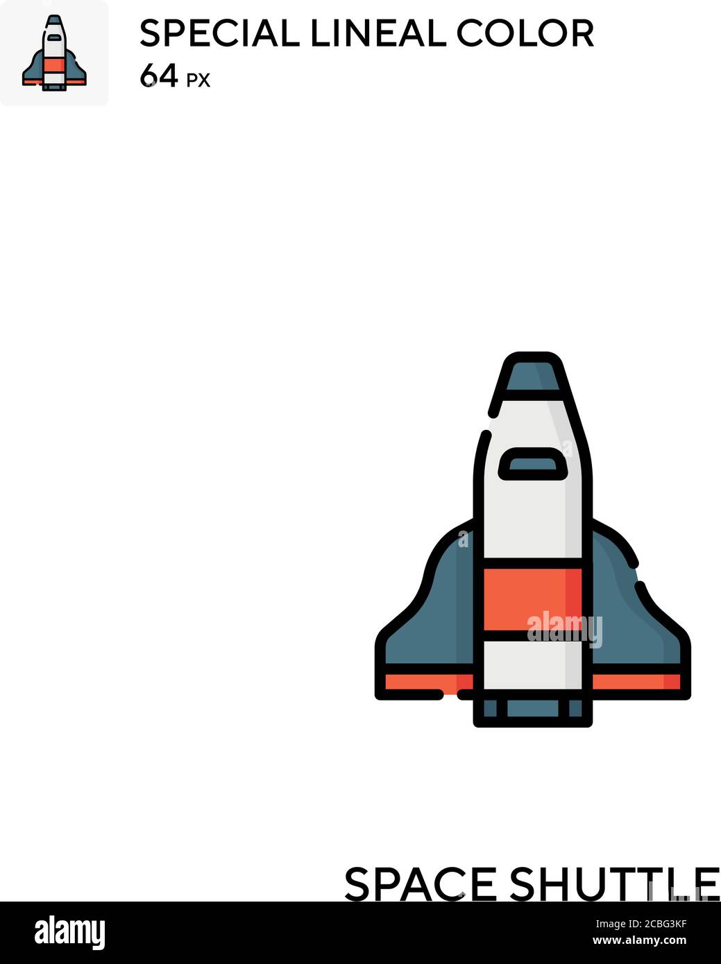 Space Shuttle Simple Vektor-Symbol. Space Shuttle-Symbole für Ihr Geschäftsprojekt Stock Vektor