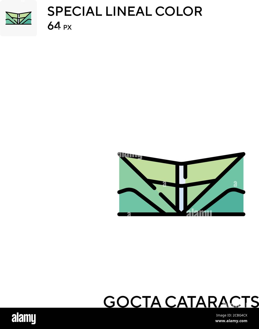 Gocta Katarakte einfaches Vektor-Symbol. Gocta kataracts Icons für Ihr Business-Projekt Stock Vektor