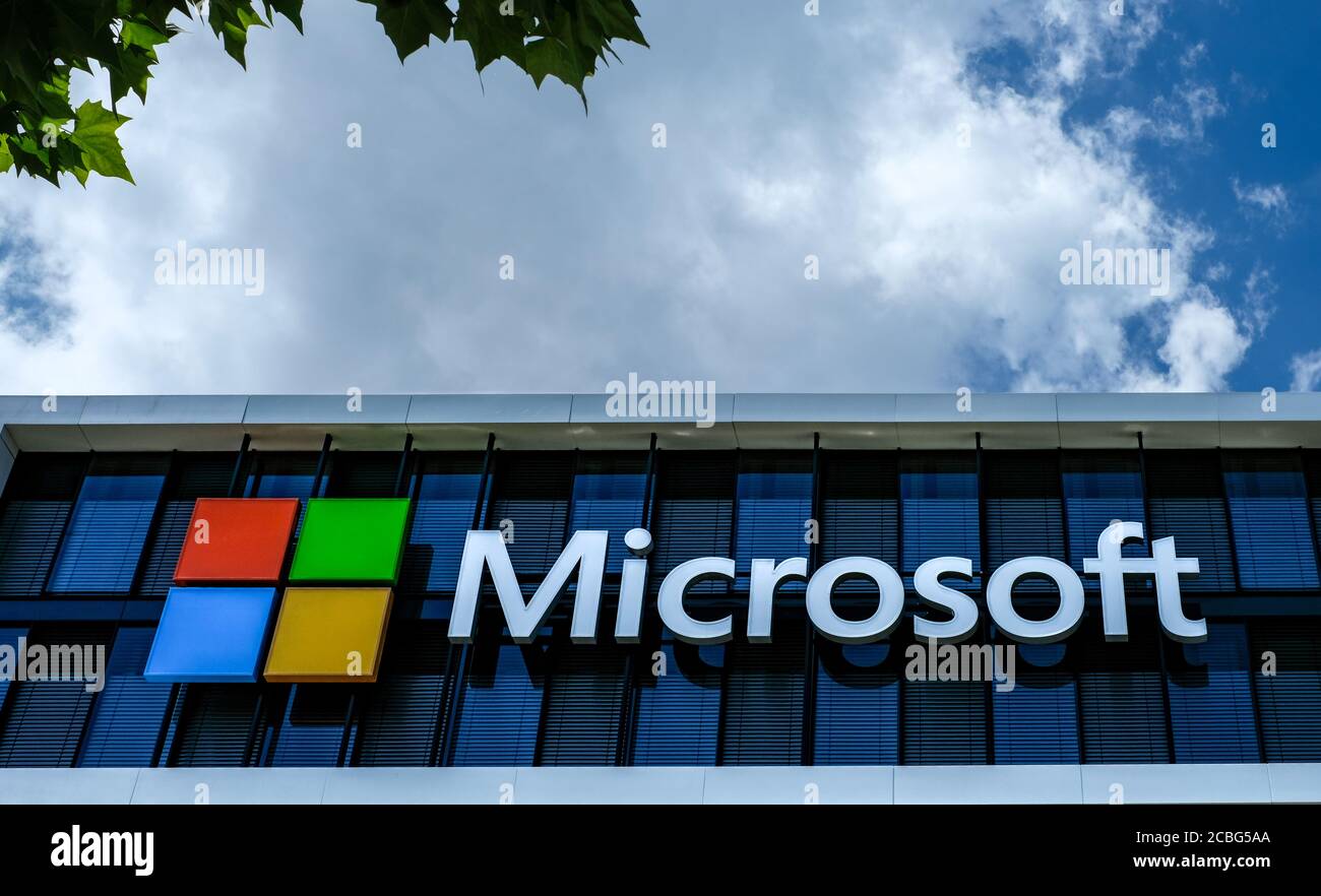 Microsoft Hauptsitz Büro in München Deutschland Stockfoto