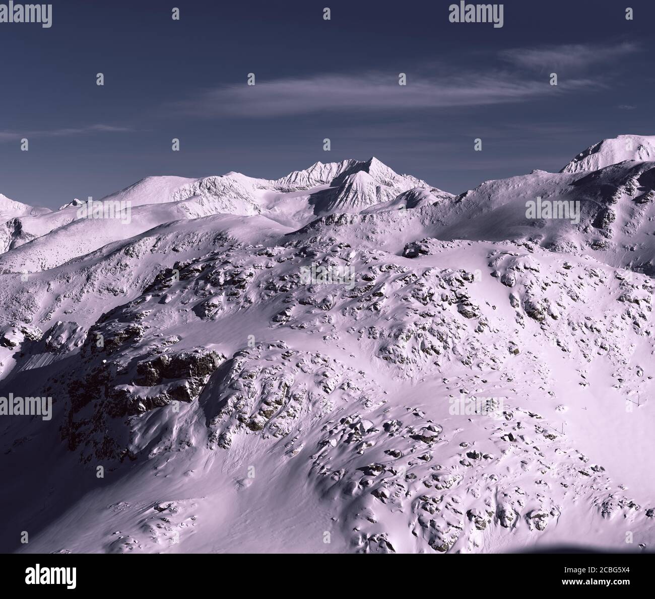 Dramatische Winterberglandschaft im pazifischen Nordwesten Stockfoto