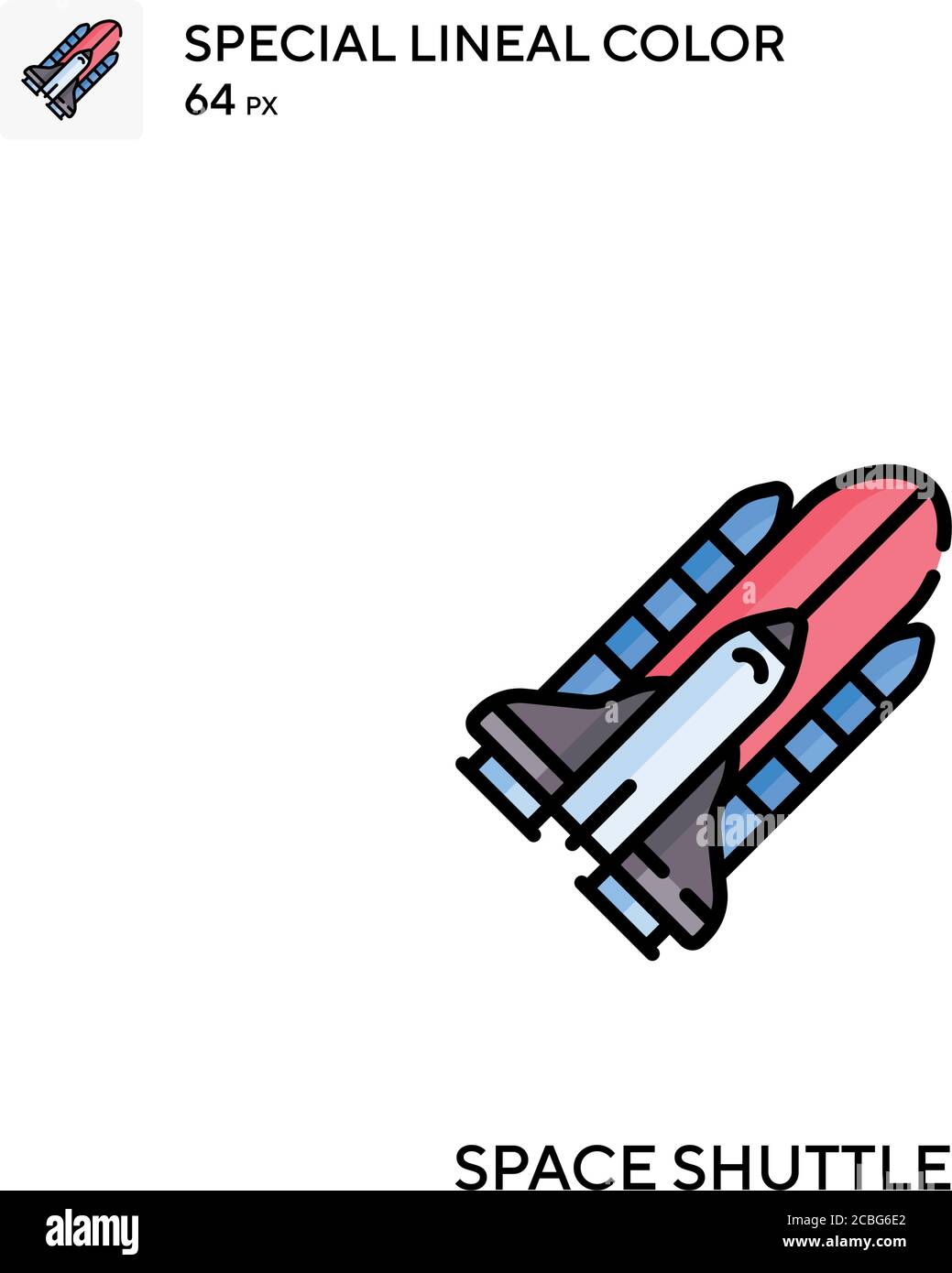 Space Shuttle Simple Vektor-Symbol. Space Shuttle-Symbole für Ihr Geschäftsprojekt Stock Vektor