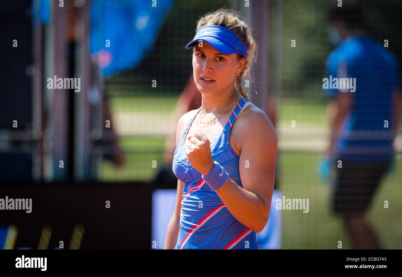 Eugenie Bouchard aus Kanada im Einsatz in der zweiten Runde Bei den Prague Open WTA International Tennisturnier 2020 Stockfoto