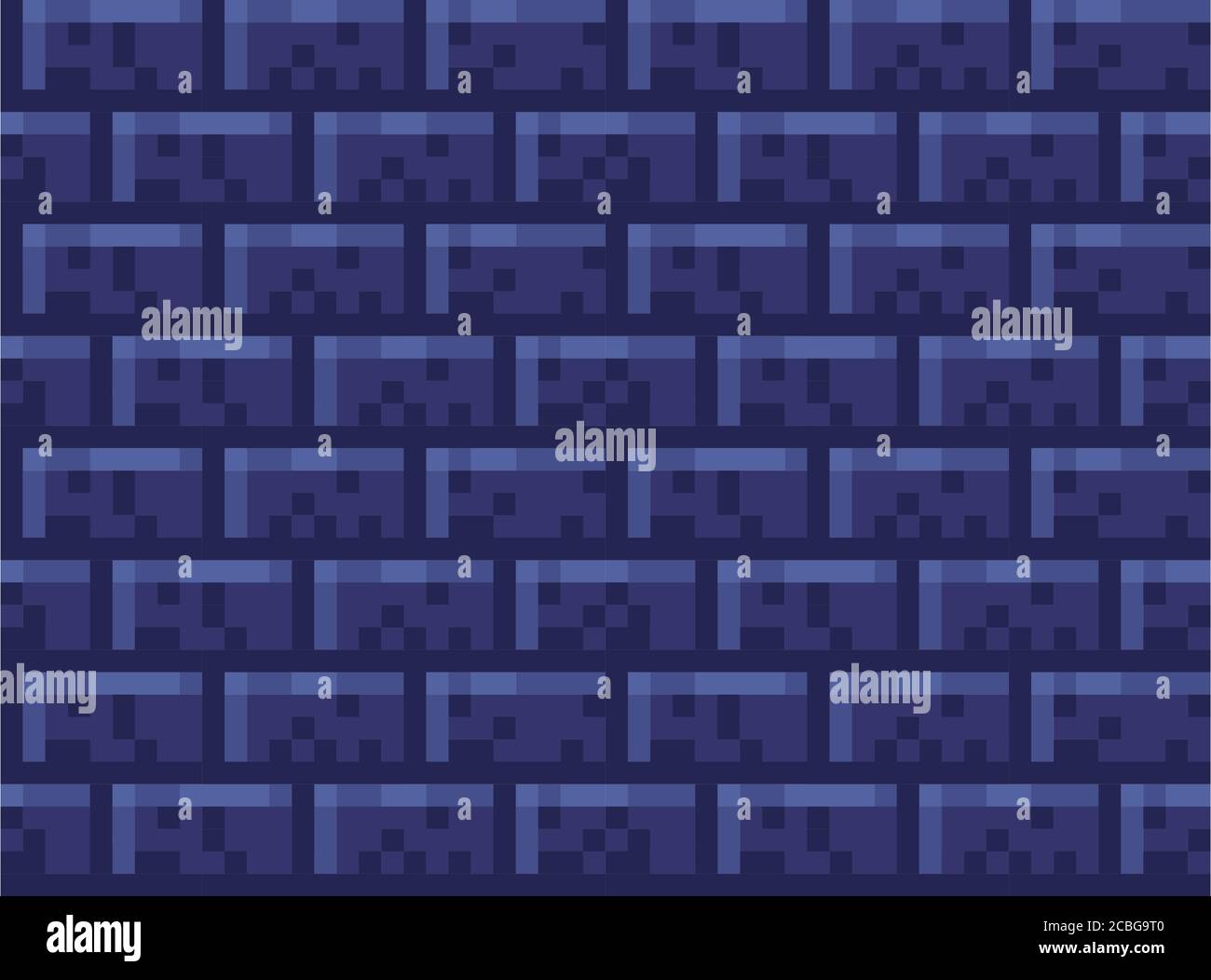 Pixel Backstein Wand nahtlose Muster Tapete Stein Stock Vektor