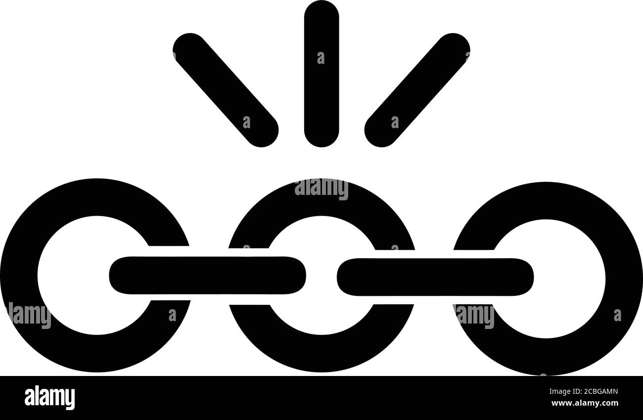 Hyperlink-Symbol, Symbol für externen Link auf weißem Hintergrund isoliert. Einfache Vektordarstellung für Grafik und Webdesign. Stock Vektor