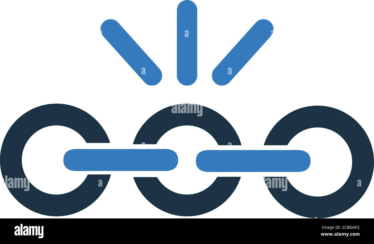 Hyperlink-Symbol, Symbol für externen Link auf weißem Hintergrund isoliert. Einfache Vektordarstellung für Grafik und Webdesign. Stock Vektor