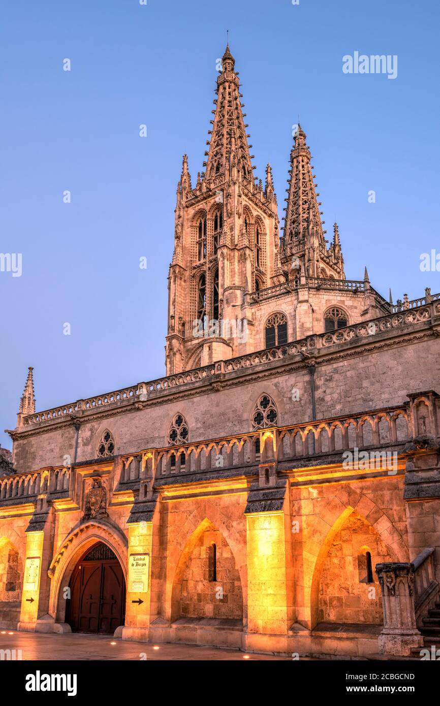 Kathedrale der Heiligen Maria von Burgos, Burgos, Kastilien und Leon, Spanien Stockfoto