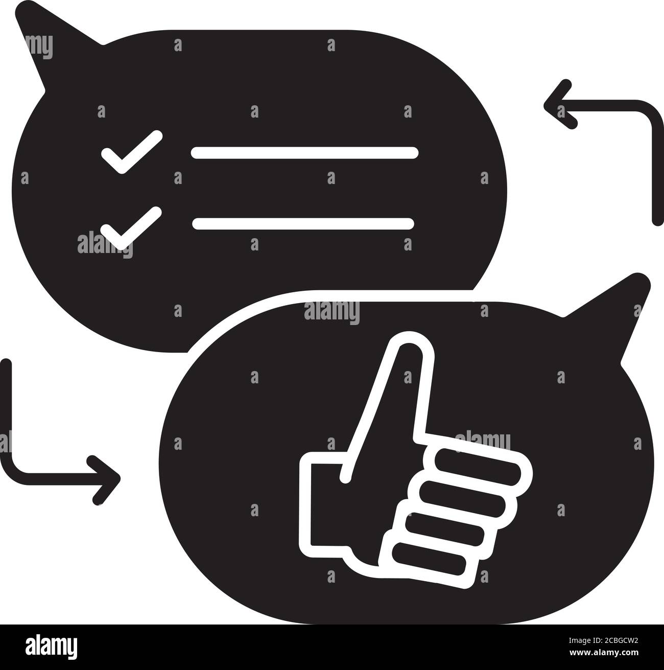 Kritik schwarzes Glyphen-Symbol Stock Vektor