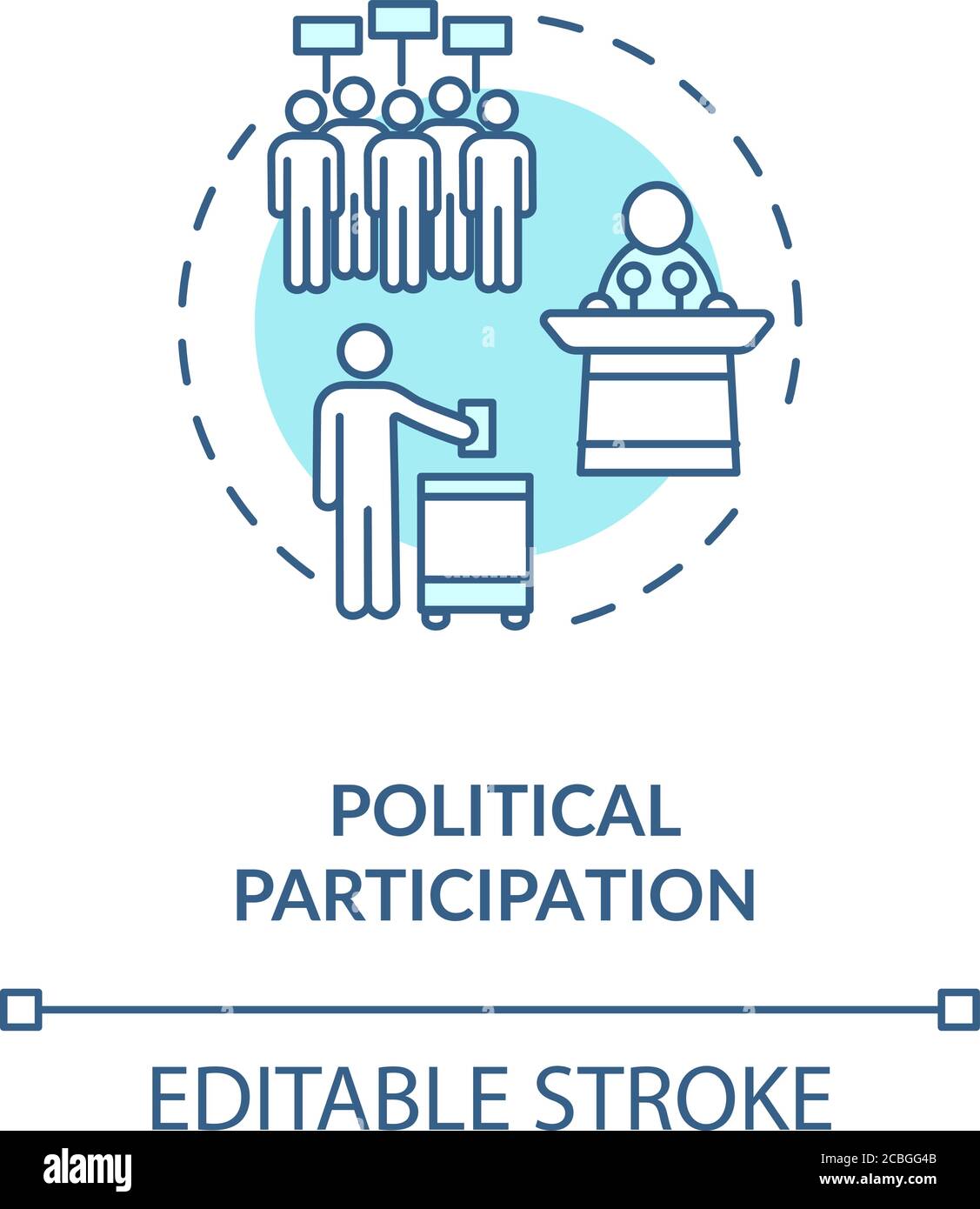 Politische Partizipation Konzept Symbol Stock Vektor