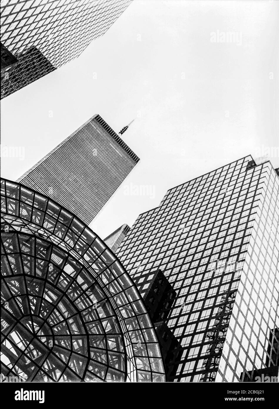New York City Twin Towers - Finanzviertel Stockfoto