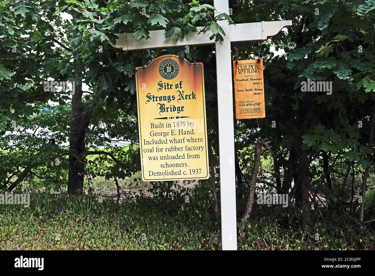 Historische Marker Setauket Long Island New York Stockfoto