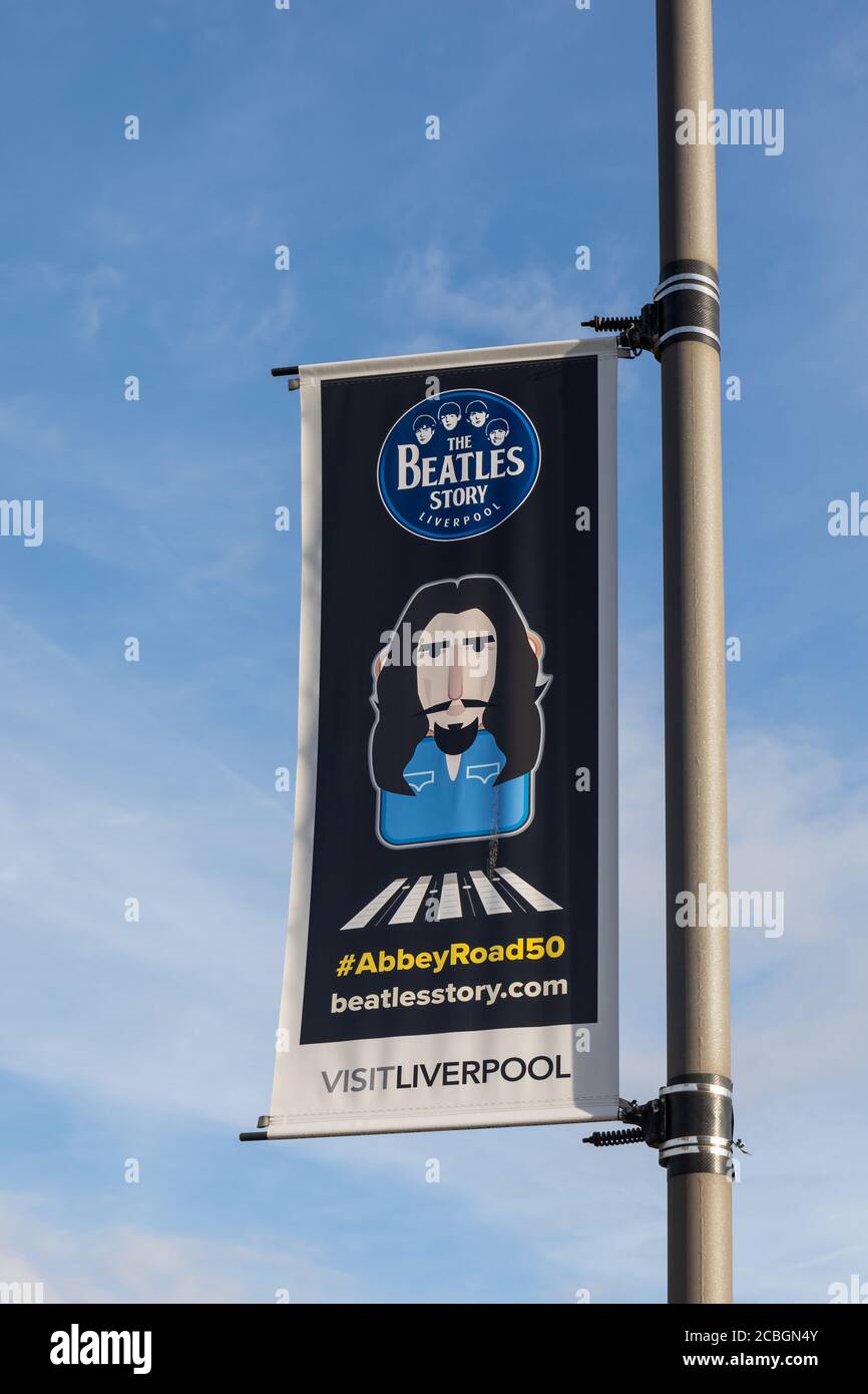 Die Anzeige der Beatles Story, Liverpool, UK Stockfoto