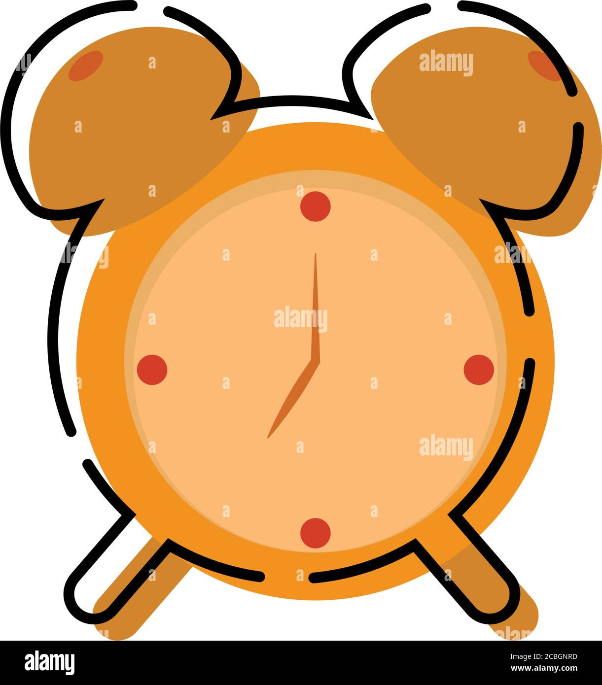 Symbol für den Alarm „isolierte Ornage“ Stock Vektor