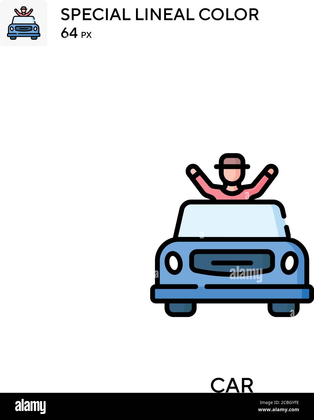 Auto spezielle Linienfarbe Vektor-Symbol. Auto-Symbole für Ihr Geschäftsprojekt Stock Vektor
