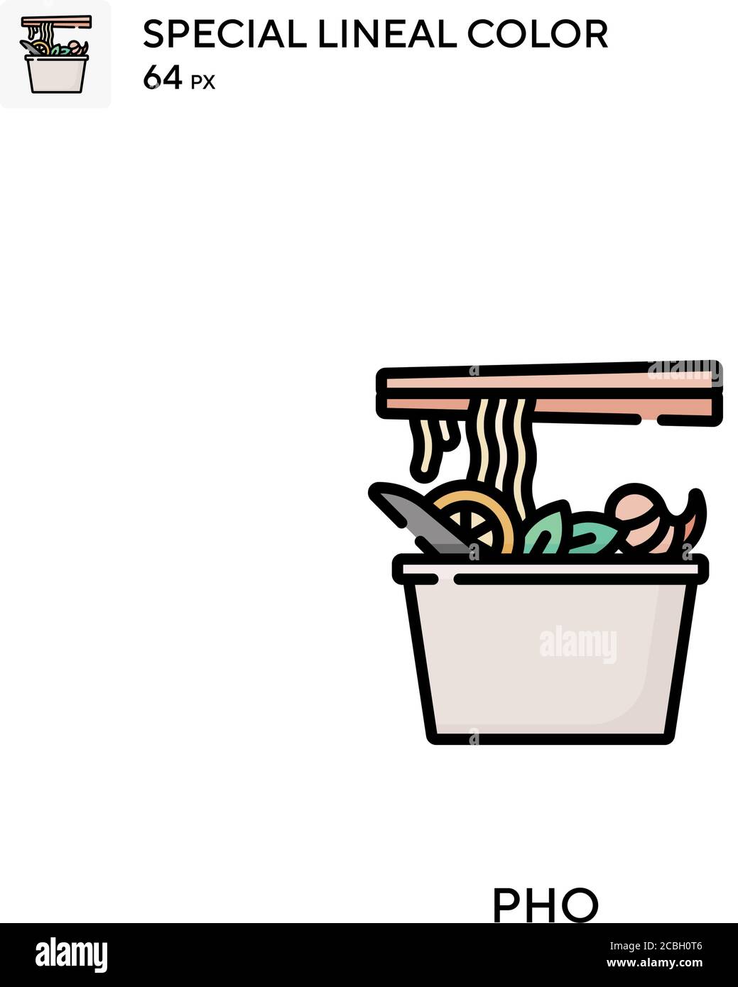 Pho spezielles lineales Farbvektorsymbol. Pho-Symbole für Ihr Geschäftsprojekt Stock Vektor