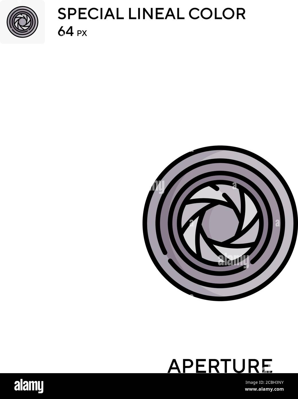 Spezielles lineales Farbevektor-Symbol für Apertur. Blendensymbole für Ihr Geschäftsprojekt Stock Vektor