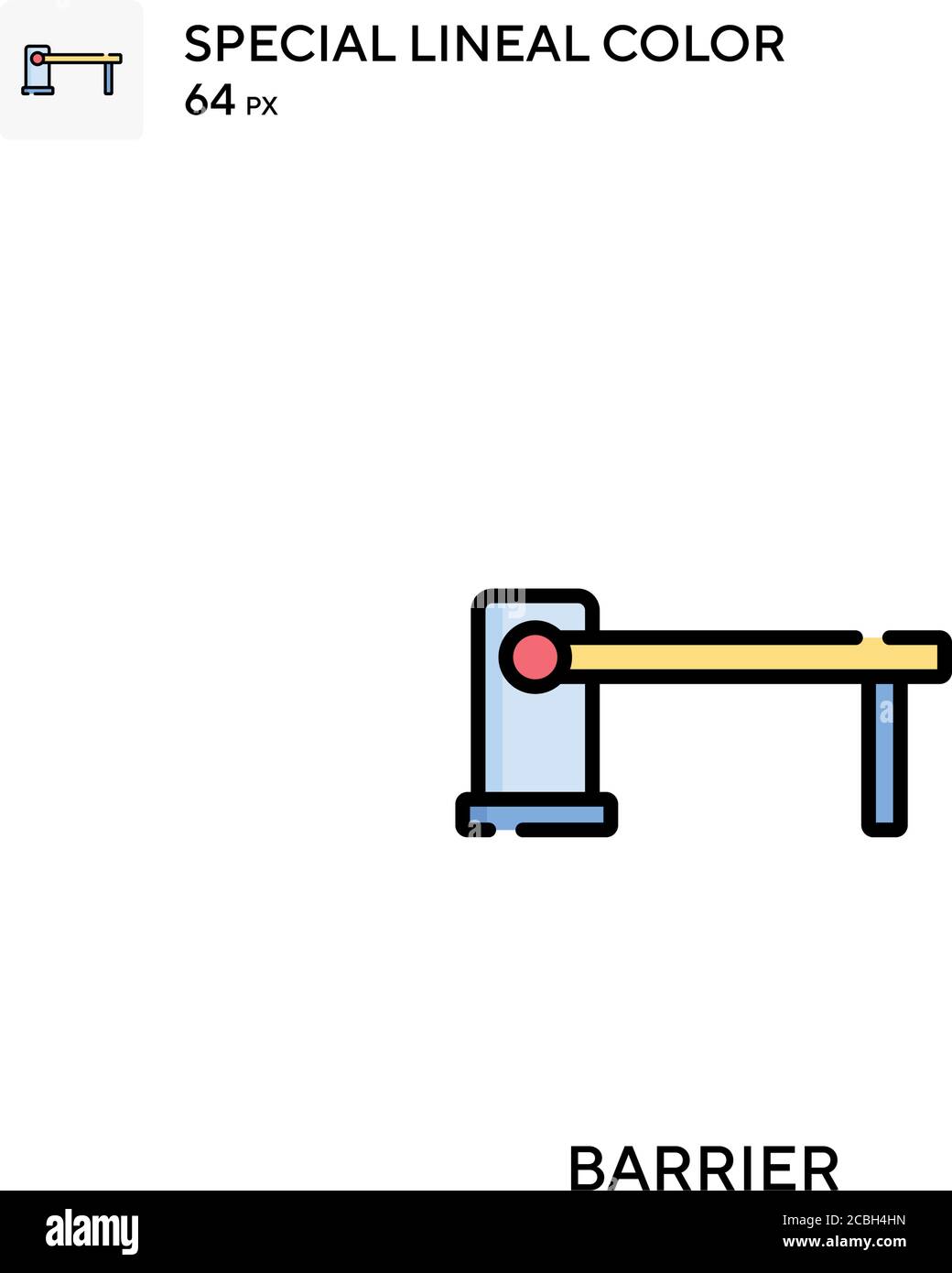 Symbol für spezielle lineare Farbvektoren für Barriere. Sperrsymbole für Ihr Geschäftsprojekt Stock Vektor