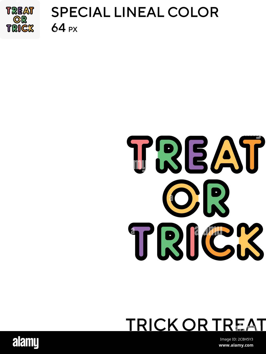 Trick or Treat Special Lineal Farbe Vektor-Symbol. Trick or Treat Icons für Ihr Geschäftsprojekt Stock Vektor