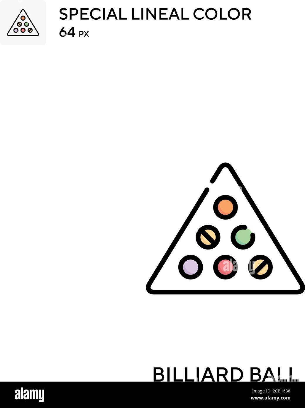 Billard Ball spezielle lineare Farbe Vektor-Symbol. Billard Ball Icons für Ihr Business-Projekt Stock Vektor