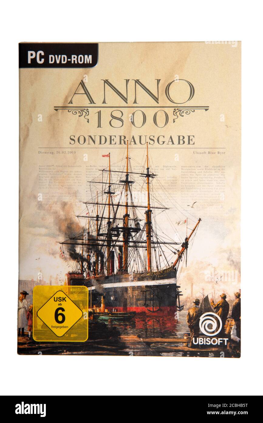 Wetzlar Deutschland 07 16 Anno 1800 Famous Video Game For Pc Dvd Rom Von Ubisoft Stockfotografie Alamy Wetzlar Deutschland 07 16 Anno 1800 Famous Video Game For Pc Dvd Rom Von Ubisoft Stockfotografie Alamy