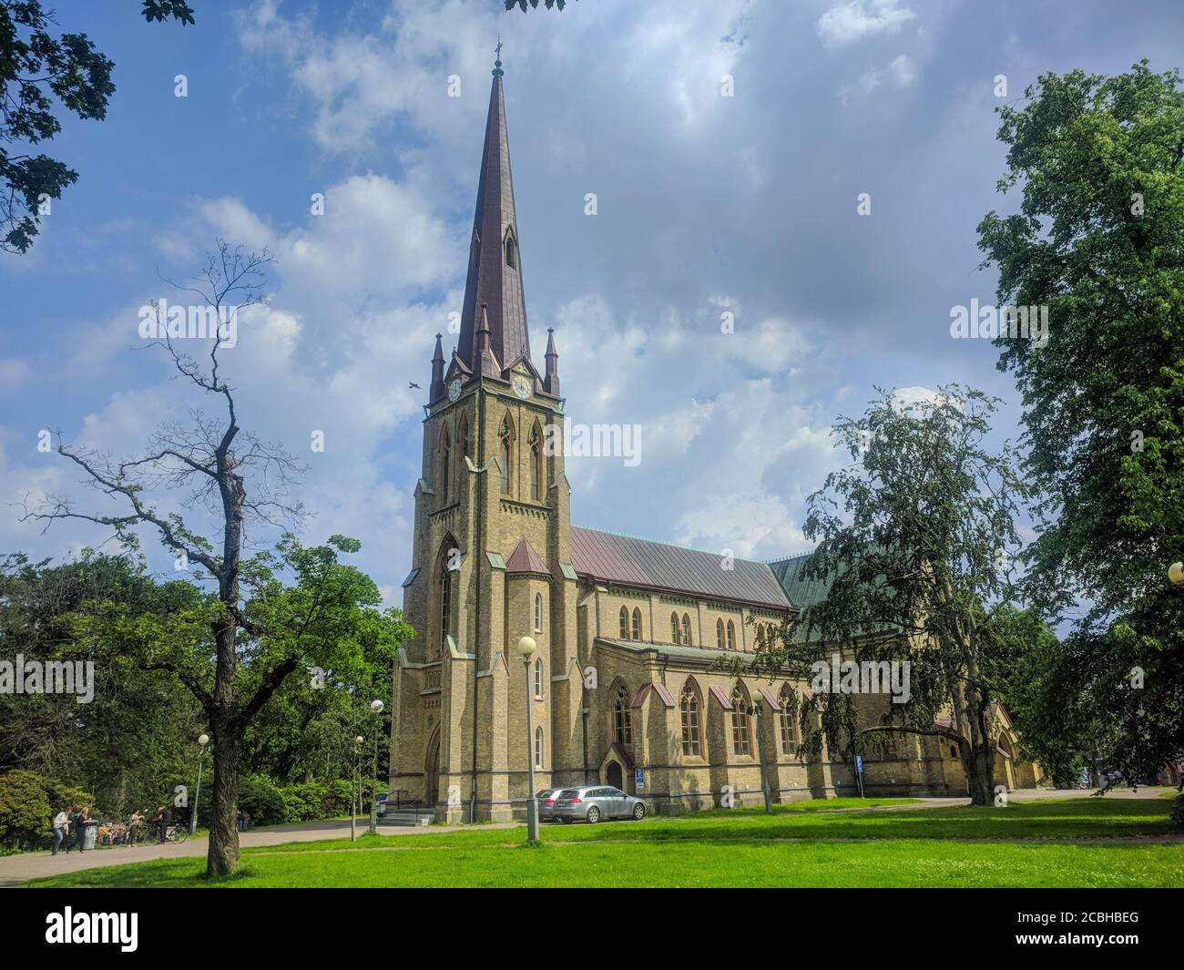 Göteborg, Schweden - Juni 18 2019: Außenansicht der Haga-Kirche am 18 2019. Juni in Göteborg, Schweden. Stockfoto