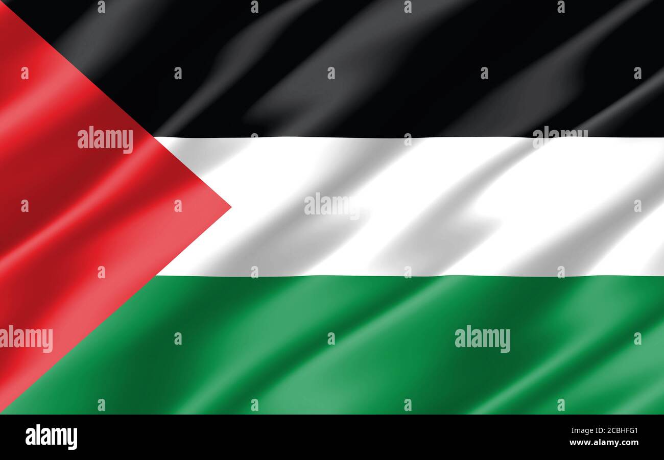 Wehende Flagge Des Palästina Landes Für Nationalfeiertag Von
