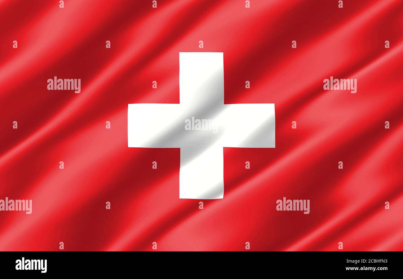 Switzerland Flag 3d Stockfotos und -bilder Kaufen - Alamy
