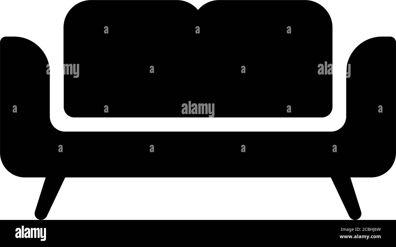 Sofa / Haushaltsgerät, Möbel Vektor Symbol illusration Stock Vektor